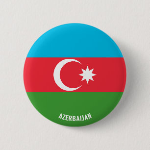 Azerbajdzjan Flagga Charming Patriotic Knapp