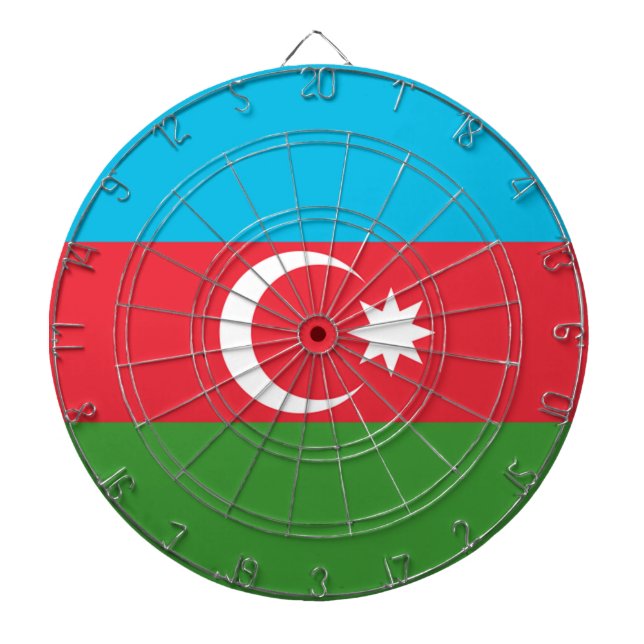 Azerbajdzjan Flagga Darttavla (Framsidan)