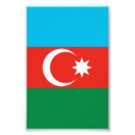 Azerbajdzjan flagga fototryck