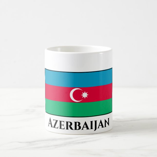 Azerbajdzjan Flagga Kaffemugg (Center)