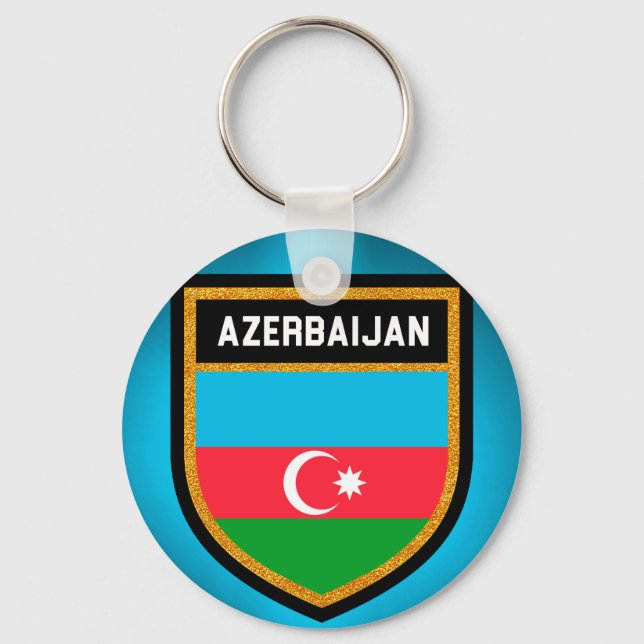 Azerbajdzjan Flagga Nyckelring (Framsida)