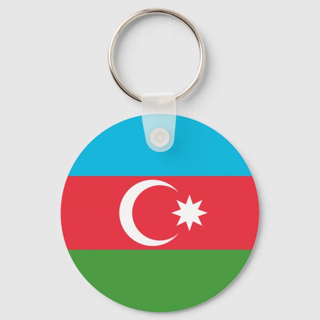 Azerbajdzjan flagga nyckelring (Framsida)