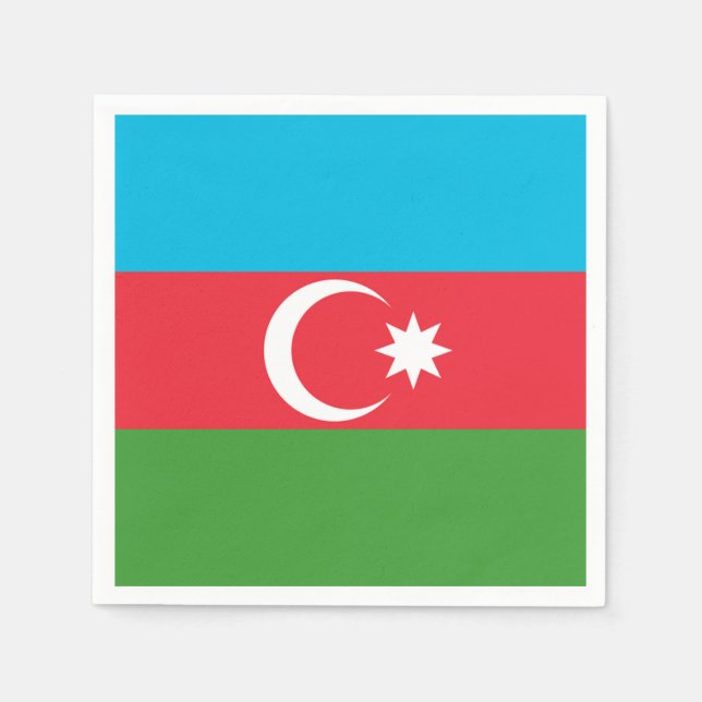 Azerbajdzjan flagga pappersservett (Framsidan)