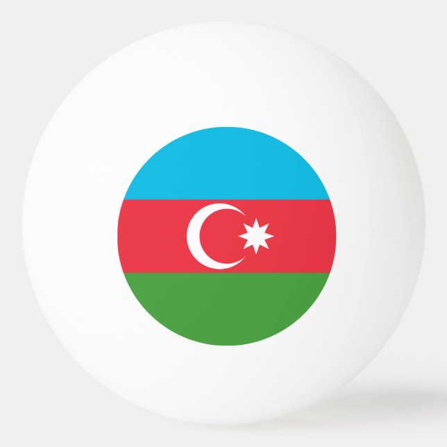 Azerbajdzjan Flagga Pingisboll (Framsidan)