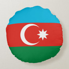 Azerbajdzjan flagga rund kudde