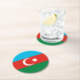Azerbajdzjan flagga underlägg papper rund