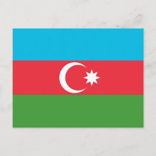 Azerbajdzjan Flagga Vykort