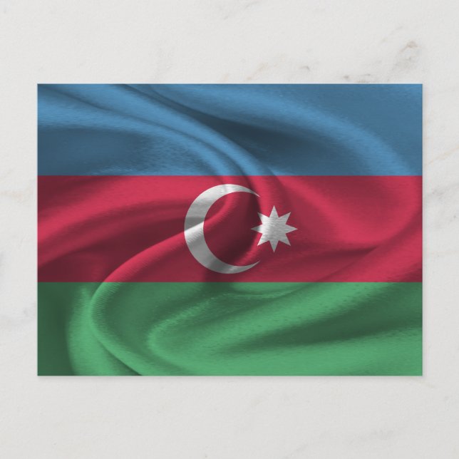Azerbajdzjan Flagga Vykort (Framsida)