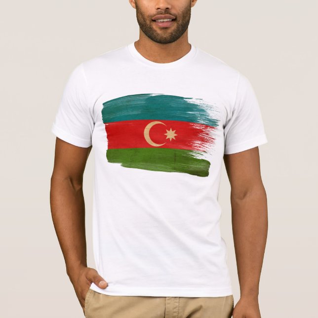Azerbajdzjan flaggaT-tröja T Shirt (Framsida)