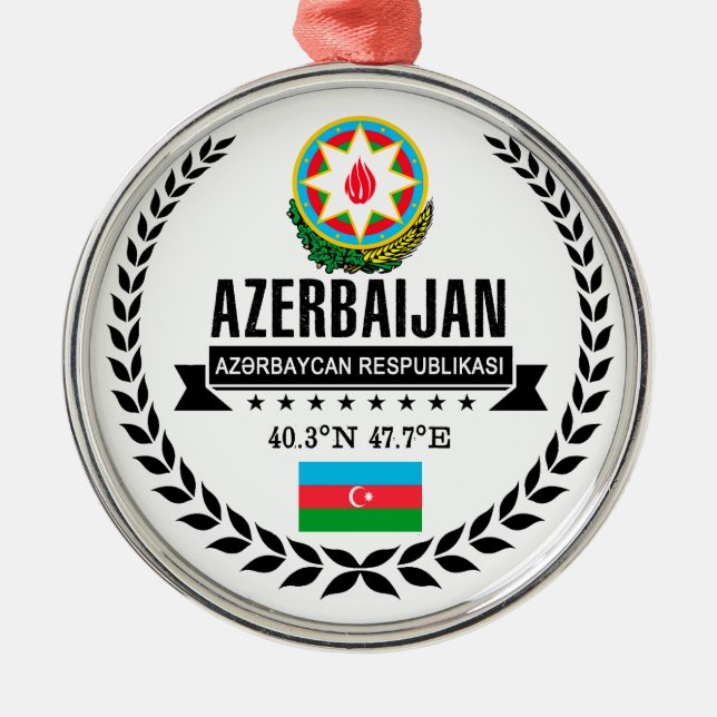 Azerbajdzjan Julgransprydnad Metall (Framsidan)