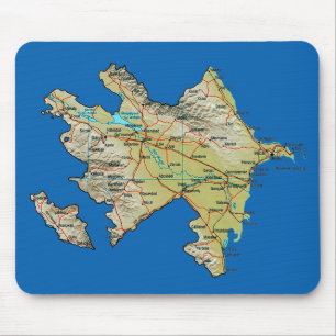 Azerbajdzjan karta Mousepad Musmatta
