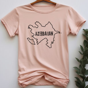 Azerbajdzjan Land Karta Shirt Azerbajdzjani T-Shir T