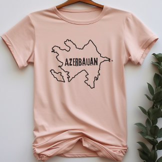 Azerbajdzjan Land Karta Shirt Azerbajdzjani T-Shir T