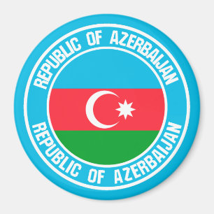 Azerbajdzjan Round Emblem Magnet