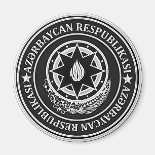 Azerbajdzjan Round Emblem Magnet