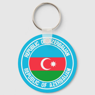 Azerbajdzjan Round Emblem Nyckelring