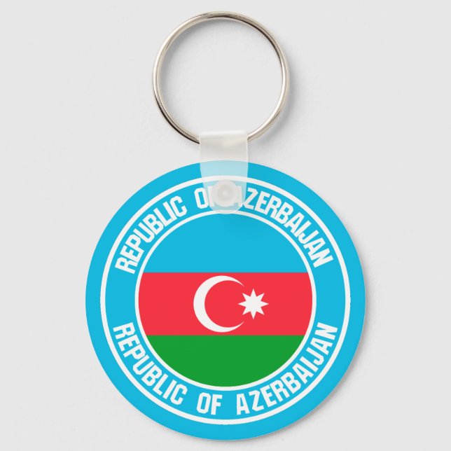 Azerbajdzjan Round Emblem Nyckelring (Framsida)
