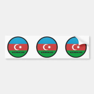 Azerbajdzjan Roundel kvalitets- flagga Bildekal