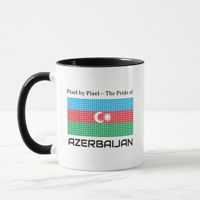 Azerbajdzjans flagga mugg (Vänster)