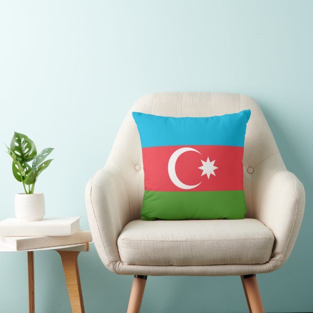 Azerbajdzjans Flagga om MoJo Pillow Kudde (Stol)
