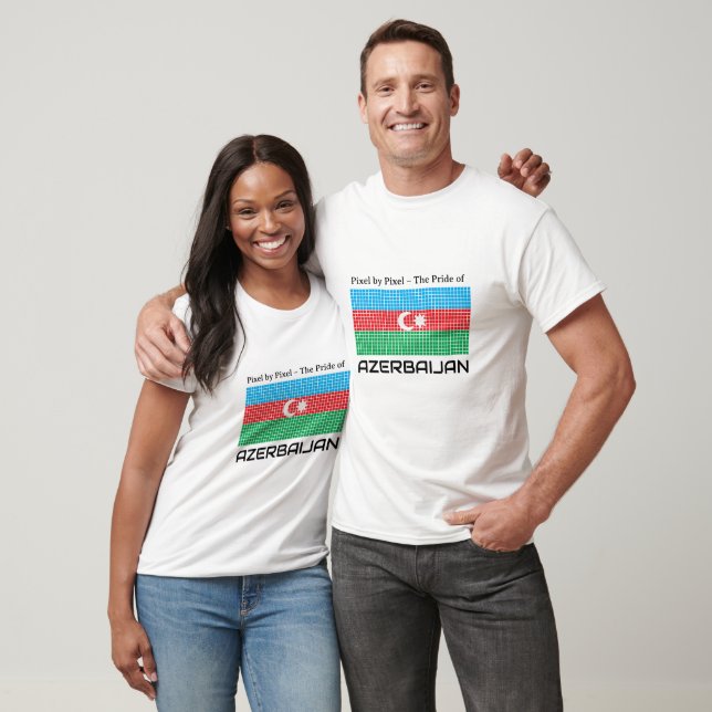 Azerbajdzjans flagga t shirt (Unisex)