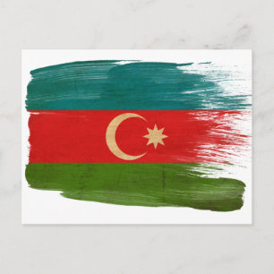 Azerbajdzjans Flagga-vykort Vykort