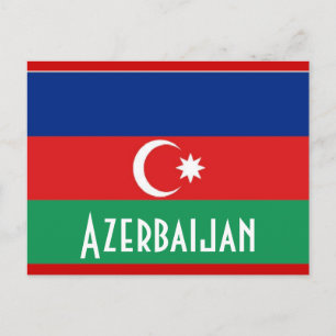 Azerbajdzjans flagga-vykort vykort