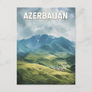 Azerbajdzjans illustration Travel Art Vintage Vykort