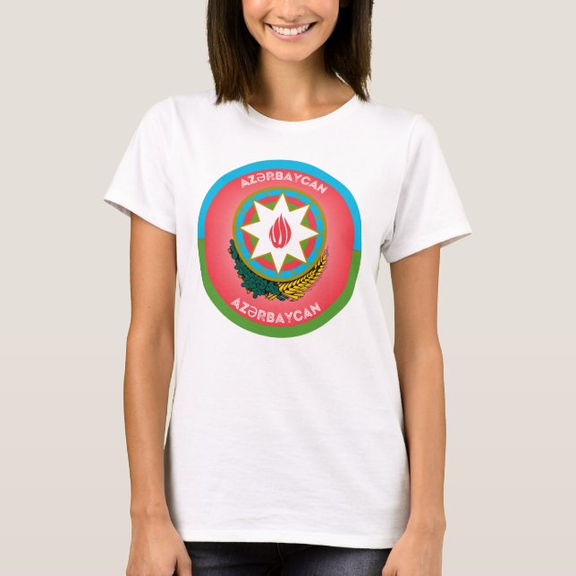 Azerbajdzjans nationella emblem t shirt (Framsida)