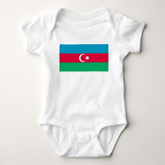 Azerbajdzjans nationella Flagga Tee (Framsida)