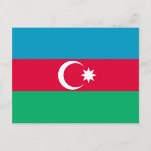 Azerbajdzjans nationella Flagga Vykort