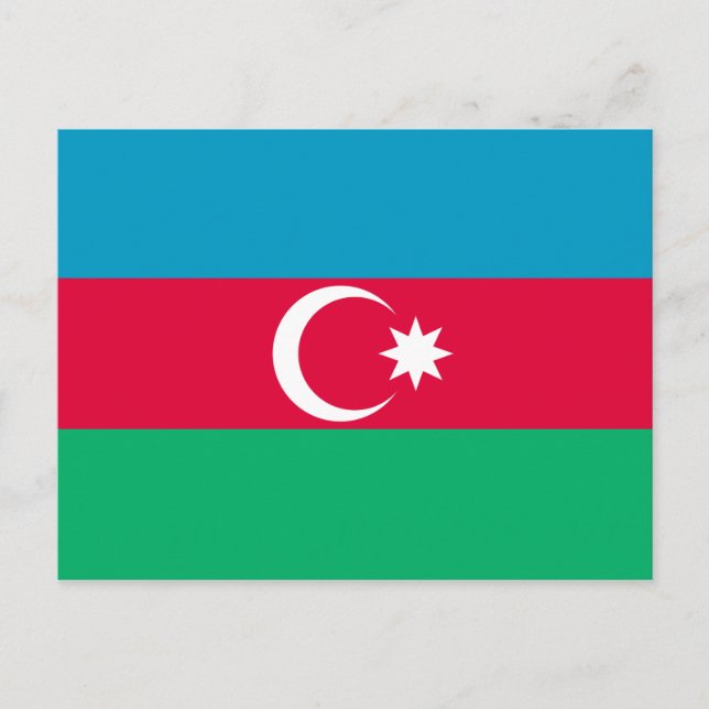 Azerbajdzjans nationella Flagga Vykort (Framsida)