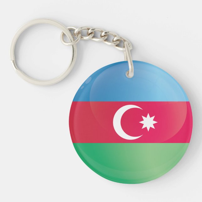 Azerbajdzjans runda Icon Flagga (Framsidan)