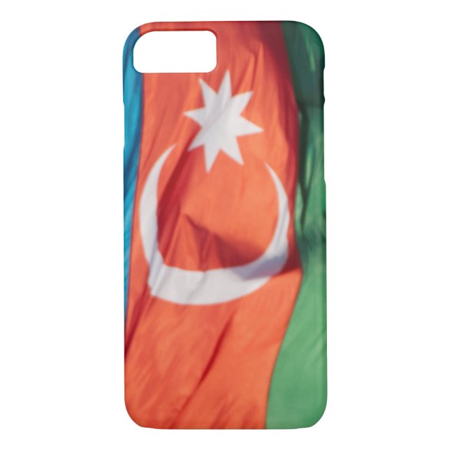 Azerbajdzjans Wave Flagga Case-Mate iPhone Skal (Baksida)