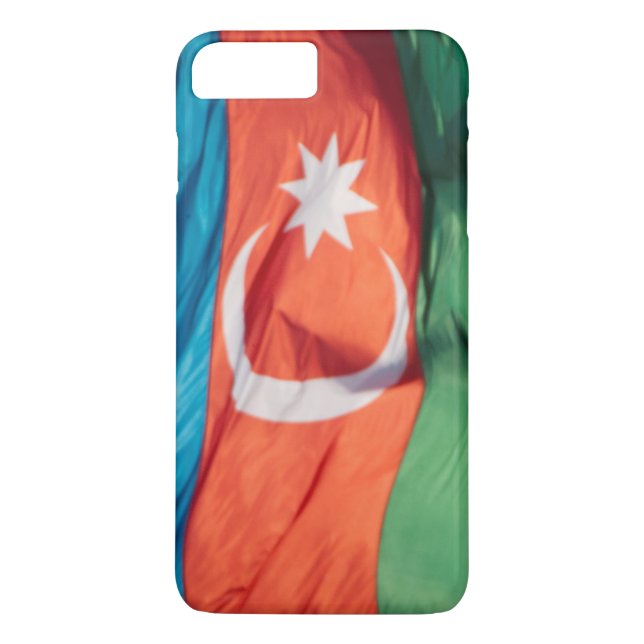 Azerbajdzjans Wave Flagga Case-Mate iPhone Skal (Baksida)