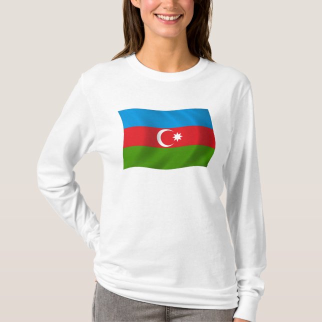 Azerbajdzjansk flaggtröja tröja (Framsida)
