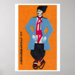Azerbajdzjansk man - Tändsticksasktryck - Estetisk Poster