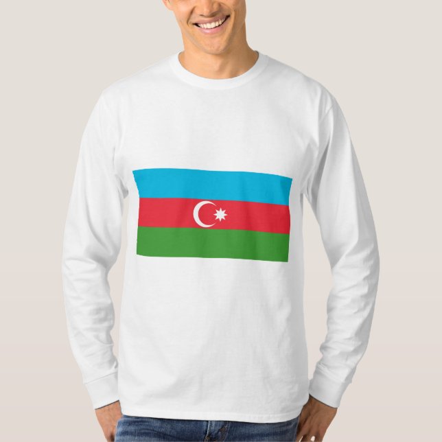 Azerbajdzjanska Flagga (Azerbajdzjan) T Shirt (Framsida)