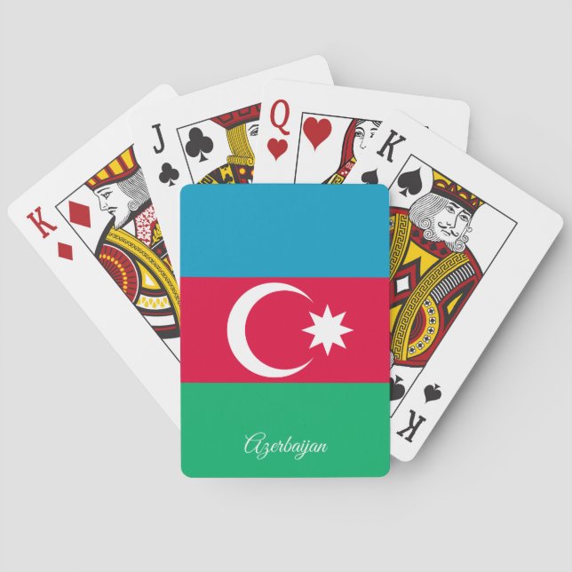 Azerbajdzjanska Flagga, azerbajdzjanska spelkort (Baksidan)