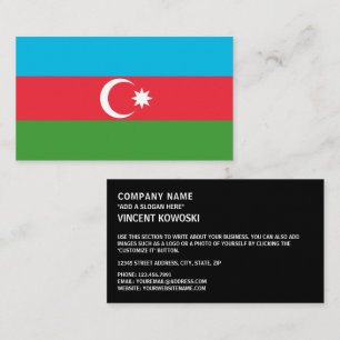 Azerbajdzjanska Flagga, Flagga Azerbajdzjan Visitkort