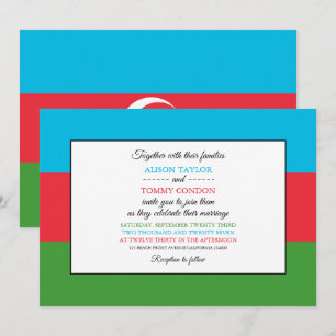 Azerbajdzjanska Flagga, Flagga Azerbajdzjans Bröll Inbjudningar