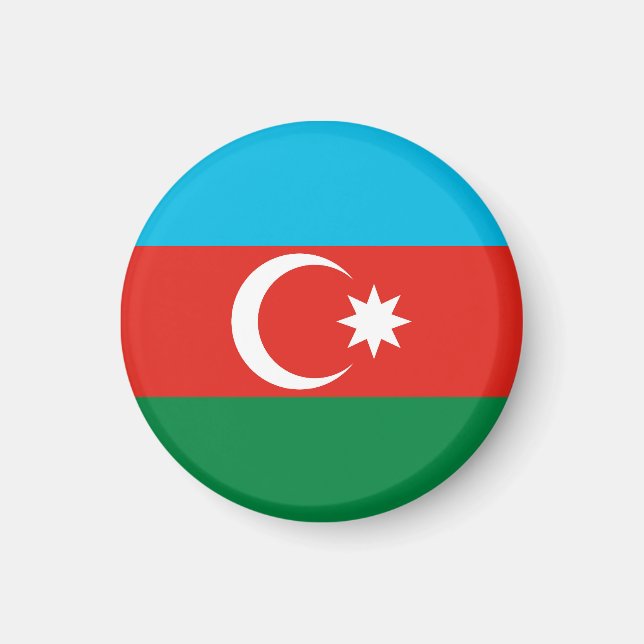 Azerbajdzjanska flaggan magnet (Framsidan)