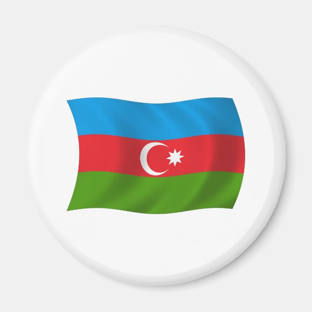 Azerbajdzjanska flaggmagnet magnet (Framsidan)