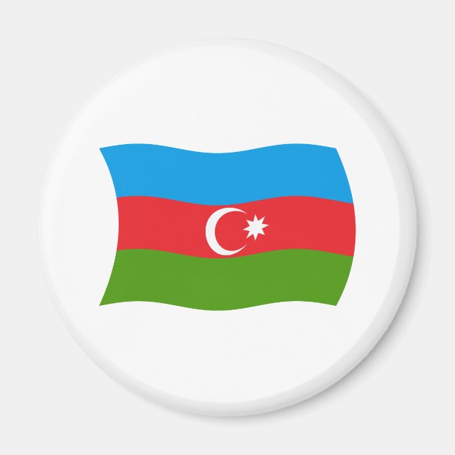 Azerbajdzjanska flaggmagnet magnet (Framsidan)