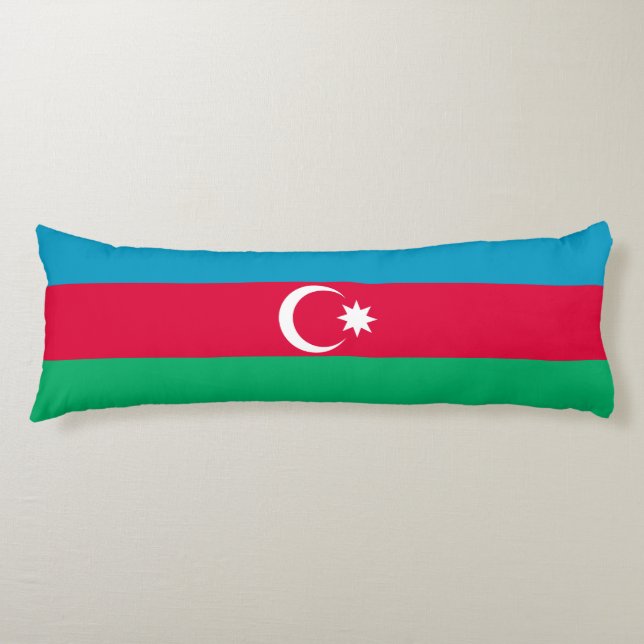 Azerbajdzjanska patriotiska flaggan kroppskudde (Framsidan)