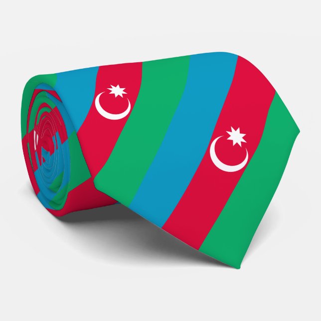 Azerbajdzjanska patriotiska flaggan slips (Rullad)