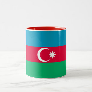 Azerbajdzjanska patriotiska flaggan Två-Tonad mugg