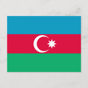 Azerbajdzjanska patriotiska flaggan vykort