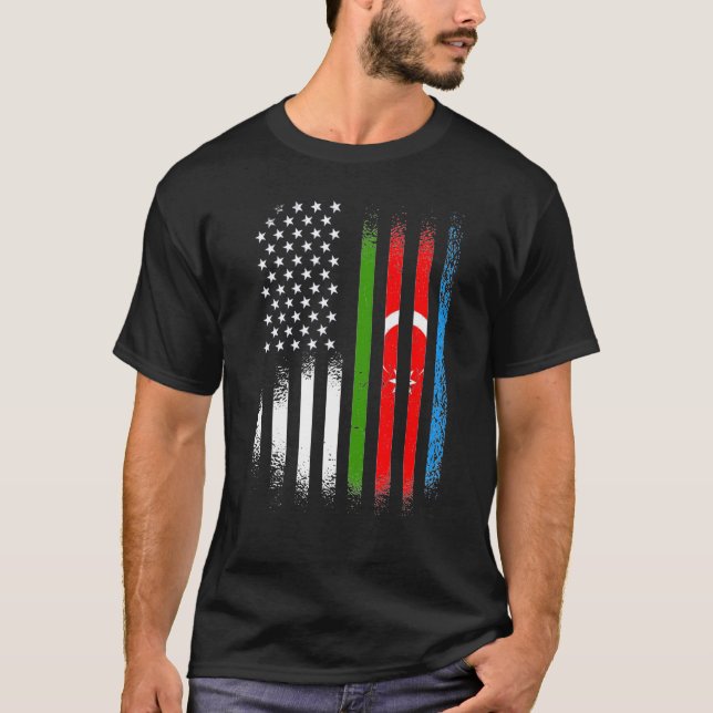 Azerbajdzjanskt amerikanskt kulturarvsmånad Azerbi T Shirt (Framsida)