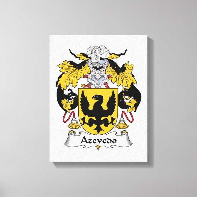 Azevedo Family Crest Canvastryck (Framsida)